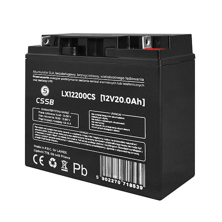 Gel Batterie LX12200 12V 20Ah Abmessungen: 74 x 164 x 178 mm