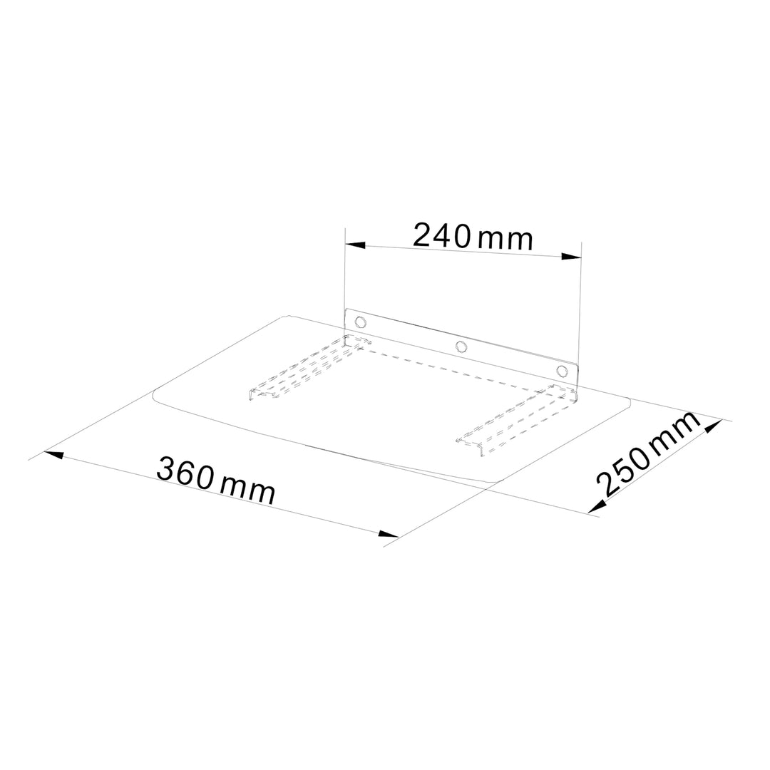 Wandhalterung für DVD- / Blu-ray-Player, Decoder Glasablage für RTV-Geräte: TV-Decoder, Media-Player, DVDs, Blu-ray-Player, Spielekonsolen und mehr