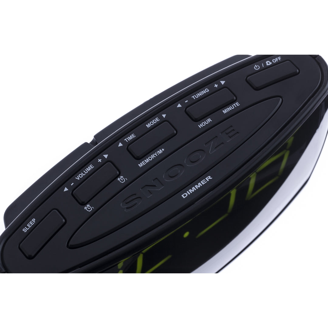 Radiowecker Uhrenradio Uhr Wecker AM/FM Radio Helligkeitsregler mit extra großem Display
