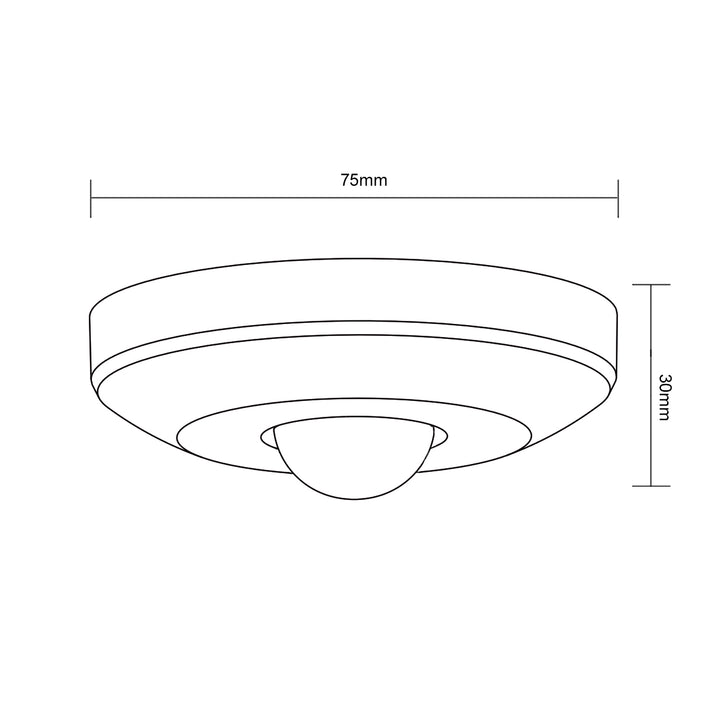 PIR-Bewegungsmelder Sensor Infrarot-Bewegungssensor 360° Erfassungsbereich bis 6m LED IP20