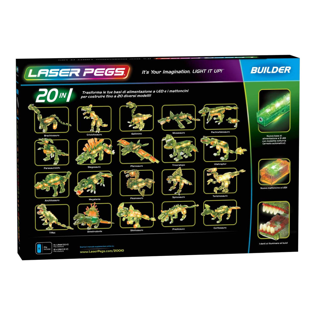 Leuchtblöcke LED Laser Pegs T-Rex 20w1 Feste Lichtquellen