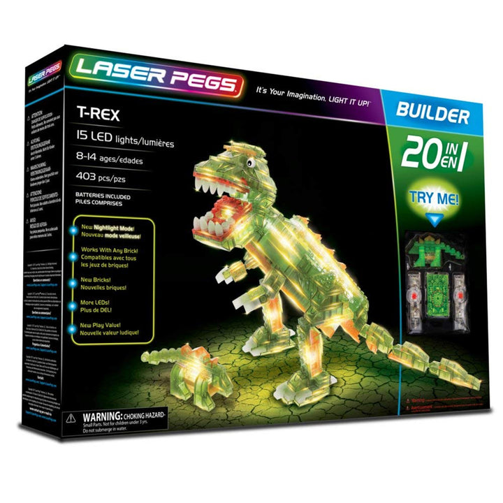 Leuchtblöcke LED Laser Pegs T-Rex 20w1 Feste Lichtquellen
