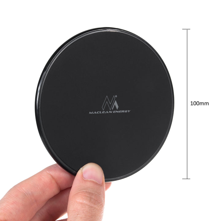 Qi Induktives Ladegerät Ladestation für Qi-fähige Geräte Wireless Charger Ladepad Fast Charge (Schwarz)