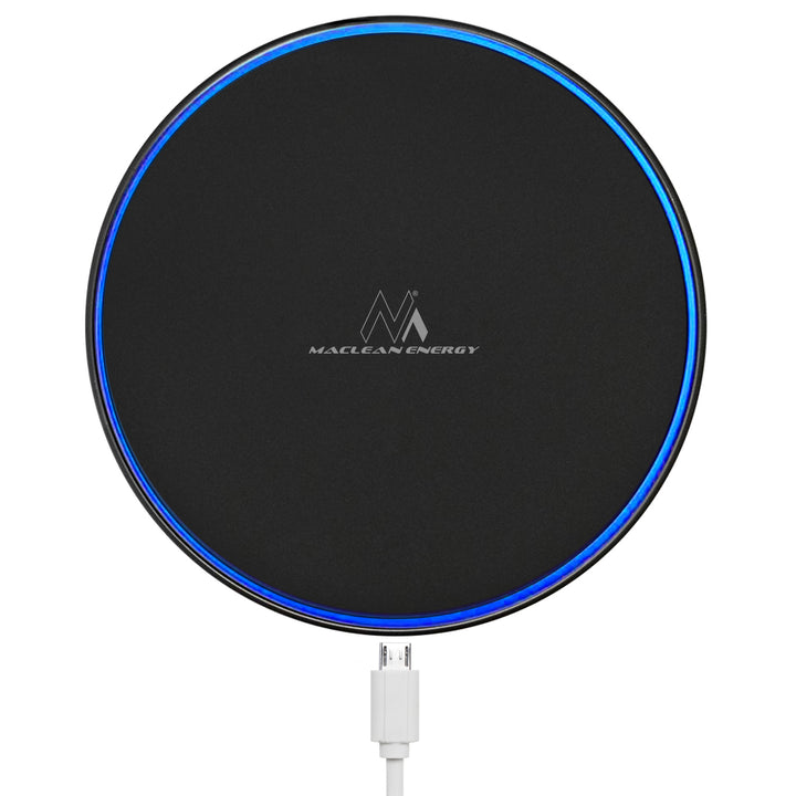 Qi Induktives Ladegerät Ladestation für Qi-fähige Geräte Wireless Charger Ladepad Fast Charge (Schwarz)