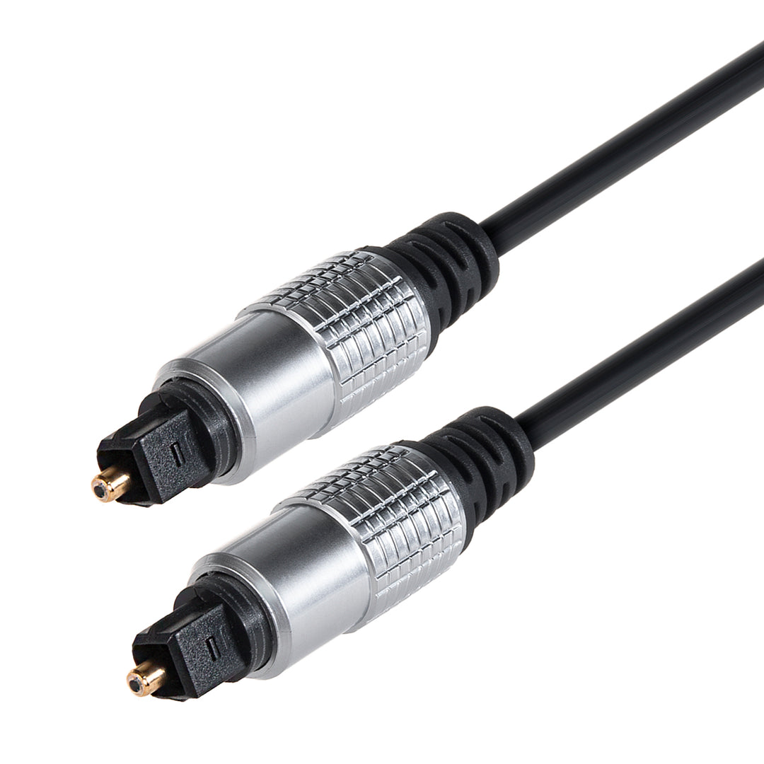 Optisches Digitalkabel Lichtwellenleiter Kabel Toslink auf Toslink Lautsprecherkabel Stecker mit vergoldeten Kontakten Polybag 2,5m