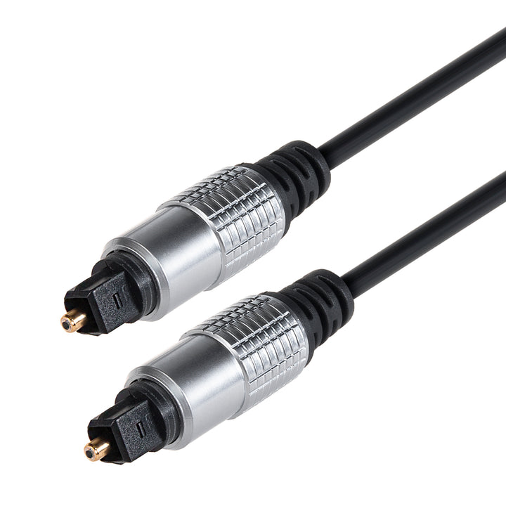 Optisches Digitalkabel Lichtwellenleiter Kabel Toslink auf Toslink Lautsprecherkabel Stecker mit vergoldeten Kontakten Polybag 2,5m