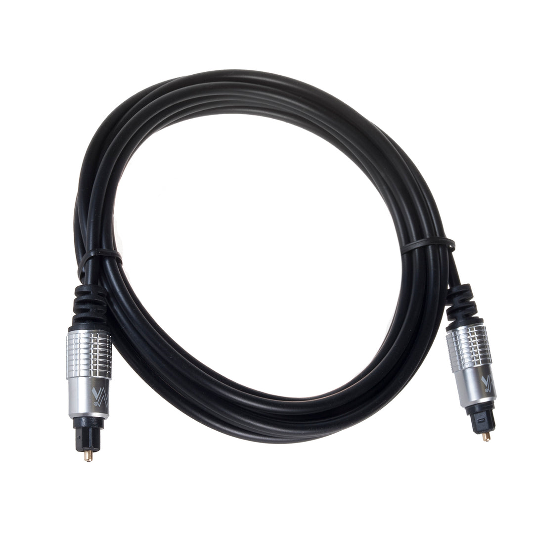 Optisches Digitalkabel Lichtwellenleiter Kabel Toslink auf Toslink Lautsprecherkabel Stecker mit vergoldeten Kontakten Polybag 2,5m