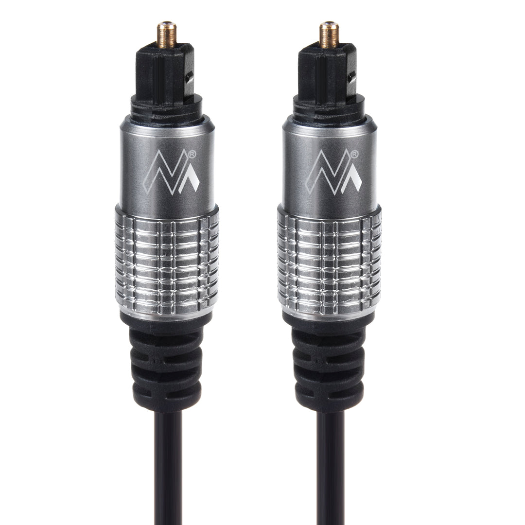 Optisches Digitalkabel Lichtwellenleiter Kabel Toslink auf Toslink Lautsprecherkabel Stecker mit vergoldeten Kontakten Polybag 2,5m