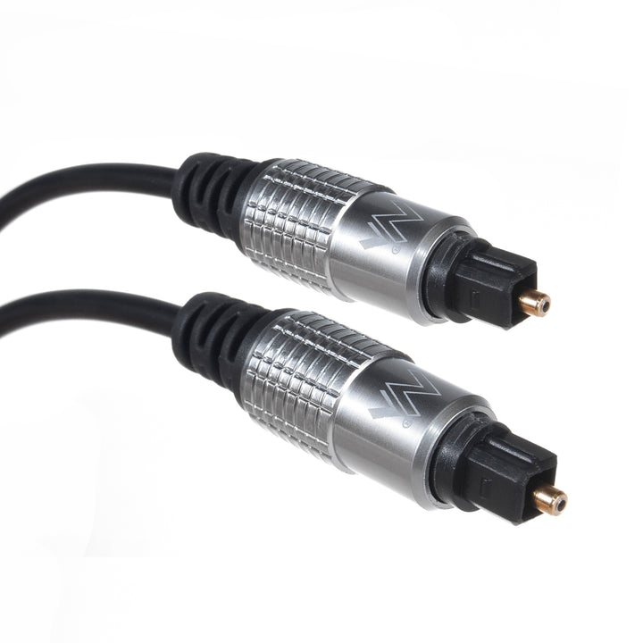 Optisches Digitalkabel Lichtwellenleiter Kabel Toslink auf Toslink Lautsprecherkabel Stecker mit vergoldeten Kontakten Polybag 2,5m