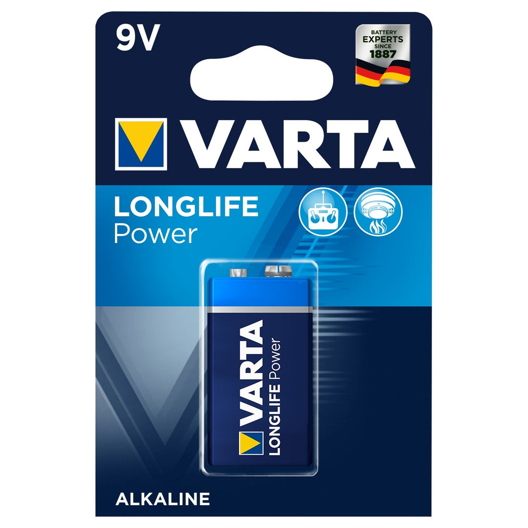 Varta Longlife Power 9V Alkaline Batterie, hohe Qualität
