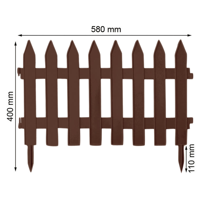 Prosperplast Garden Classic Gartenzaun 3,6m braun IPŁSU2-R222