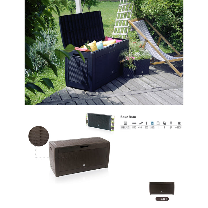 Gartenbox Boxe Rato 310L anthrazit oder Umbra  PROSPERPLAST