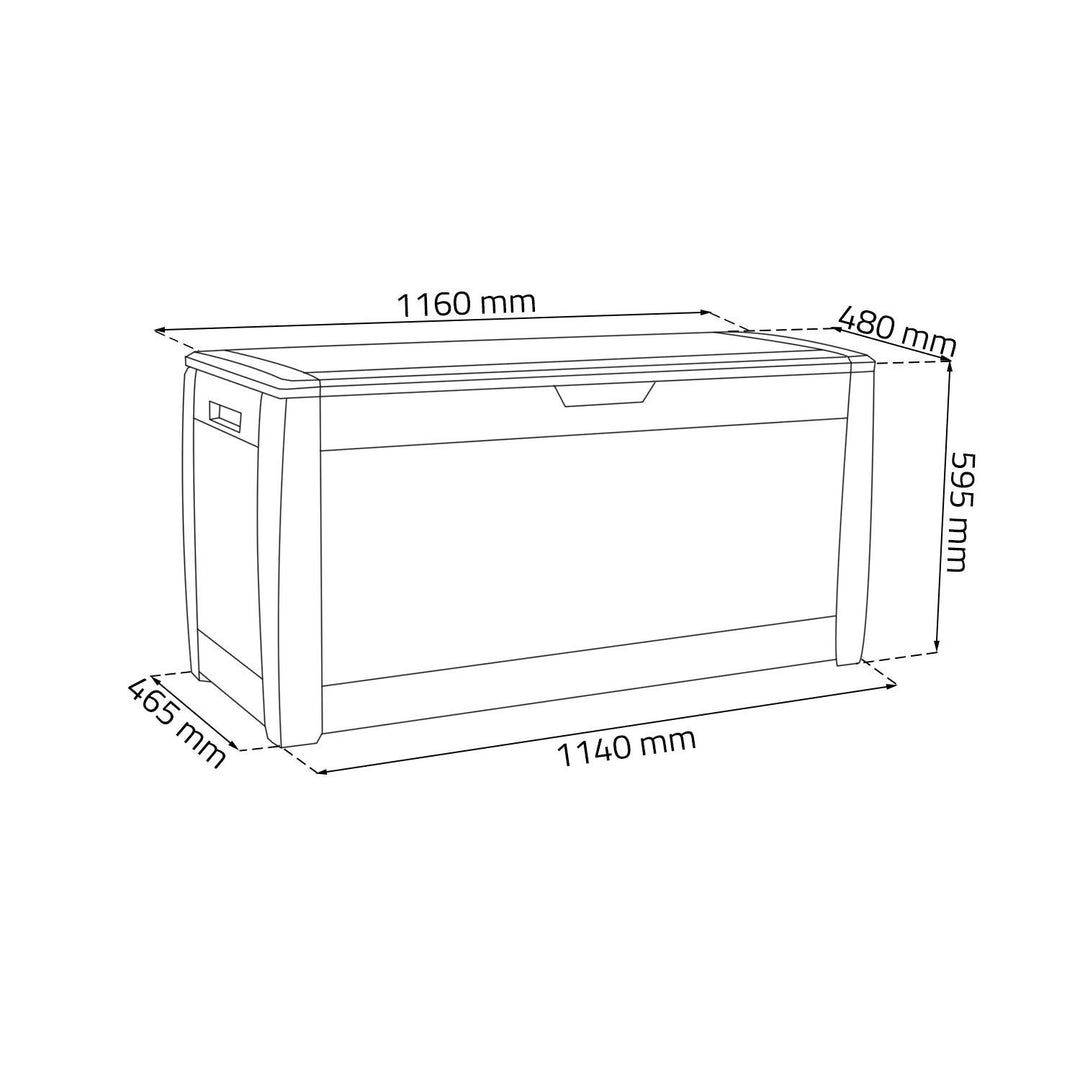 Gartenbox Boxe Rato 310L anthrazit oder Umbra  PROSPERPLAST