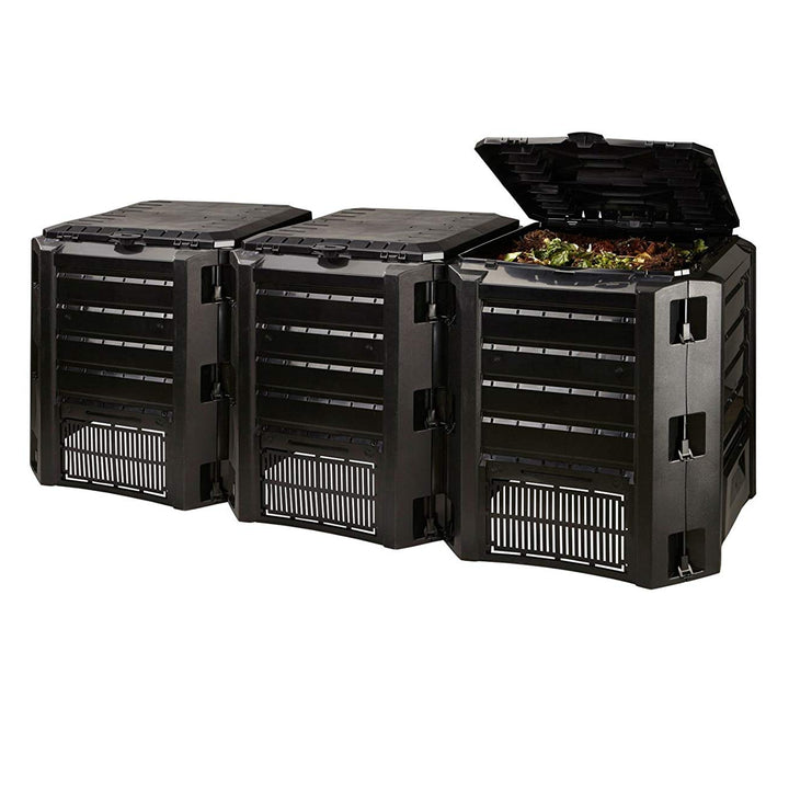 Prosperplast Compogreen IKSM1200C-S411 schwarz für eigene Gartenkompostproduktion
