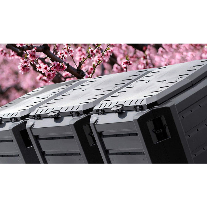 Prosperplast Compogreen IKSM1200C-S411 schwarz für eigene Gartenkompostproduktion