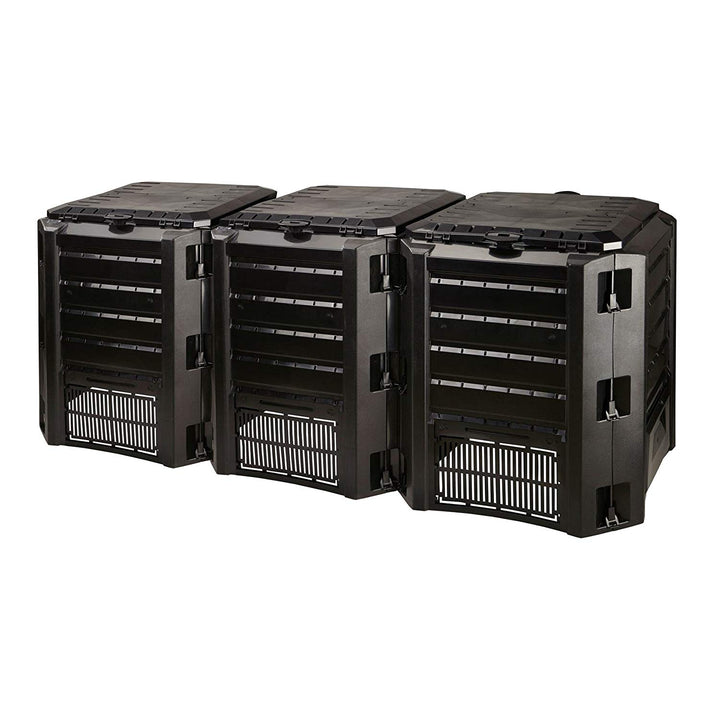 Prosperplast Compogreen IKSM1200C-S411 schwarz für eigene Gartenkompostproduktion