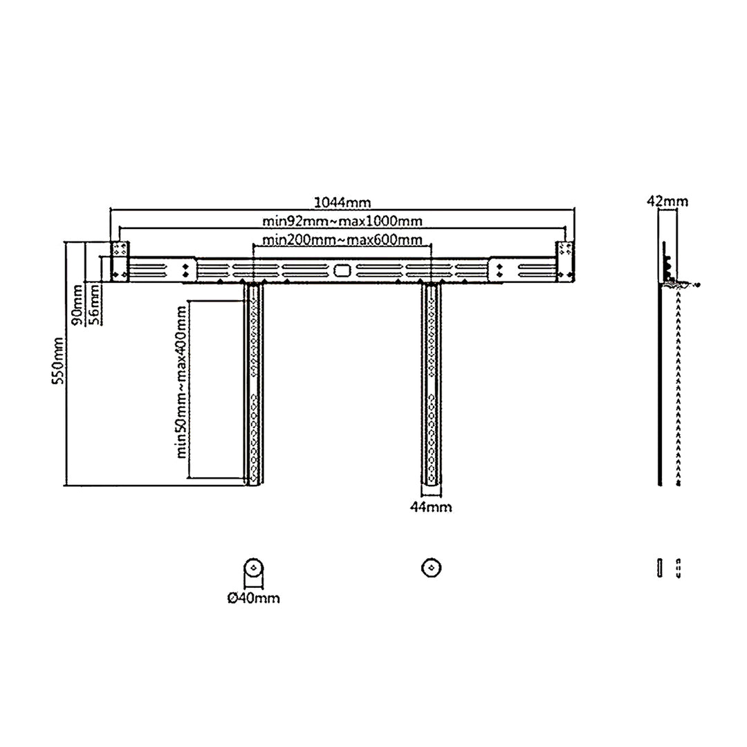 Maclean Brackets MC-843 Kompatibel mit meisten VESA TV und Wandhalterungen