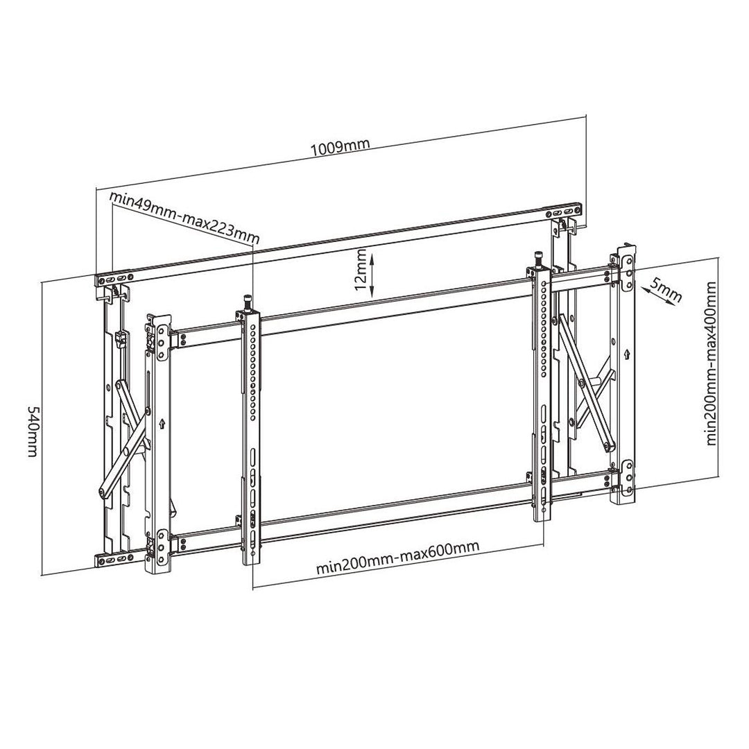 Maclean Brackets MC-845 für Videowall / MultiScreen / Digital-Signage