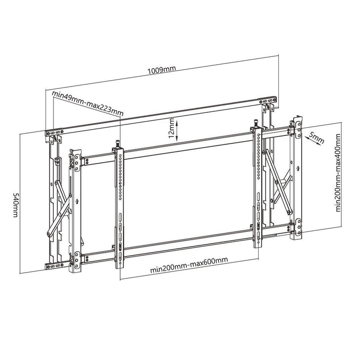 Maclean Brackets MC-845 für Videowall / MultiScreen / Digital-Signage