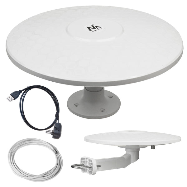 Maclean MCTV-947 Omnidirektionale Antenne Multidirektionale Außenantenne Aktive Fernseher-Antenne (Camper)