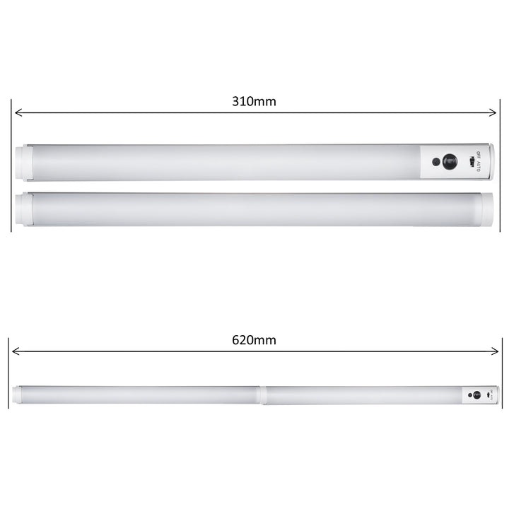 Linear LED Unterbauleuchten mit Fernbedienung Lineare Lichtleiste Timer Helligkeitseinstellung Kaltweiß (2-Module Set)