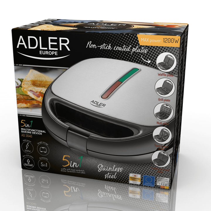 Adler AD 3040 Multifunktions-Toaster 1200W mit 5in1 Funktionen