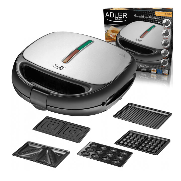 Adler AD 3040 Multifunktions-Toaster 1200W mit 5in1 Funktionen