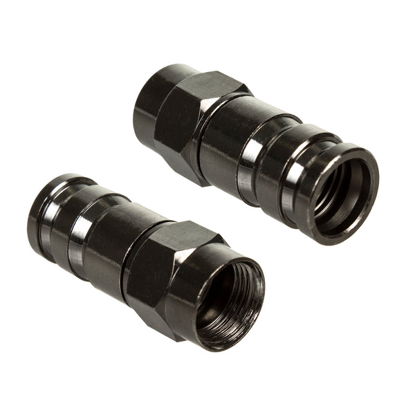 Maclean MCTV-916 RG-6-Kompressionsstecker (Typ F), professionell, schwarz-vernickelt