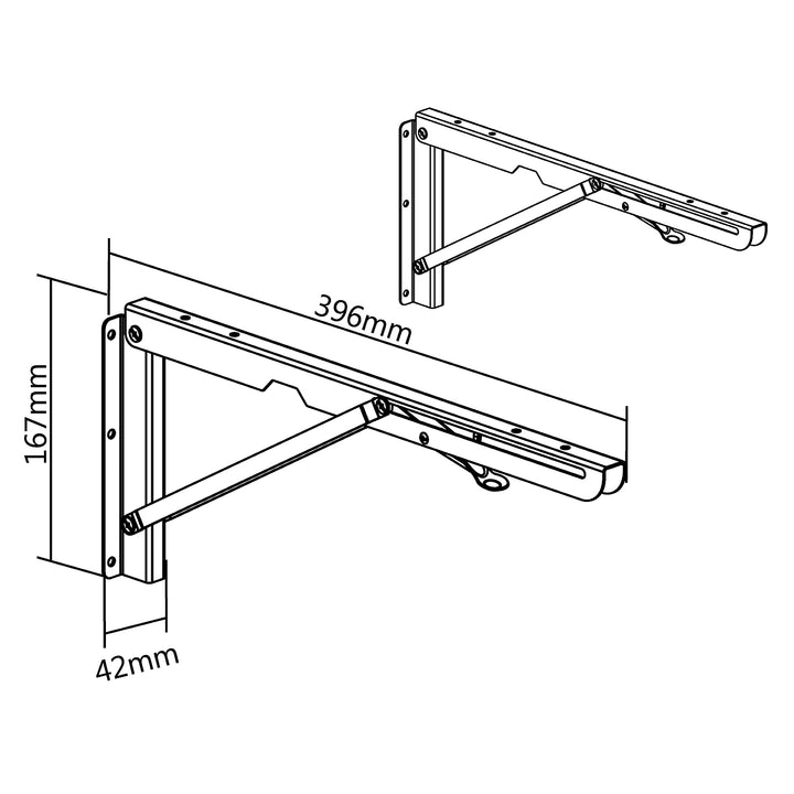 Maclean Brackets MC-876 für Regale, Klapptische, uvm.