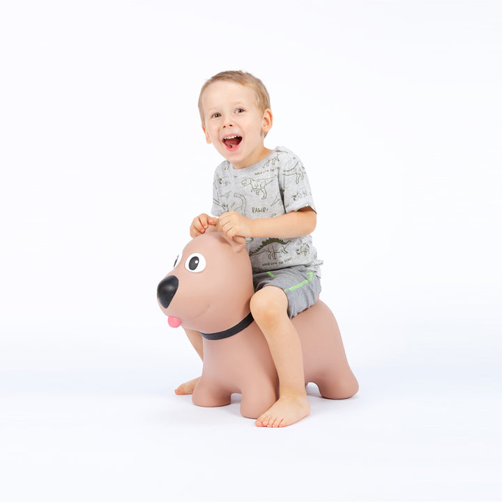 Tootina brauner Hund - aufblasbares springendes Spielzeug für Kinder