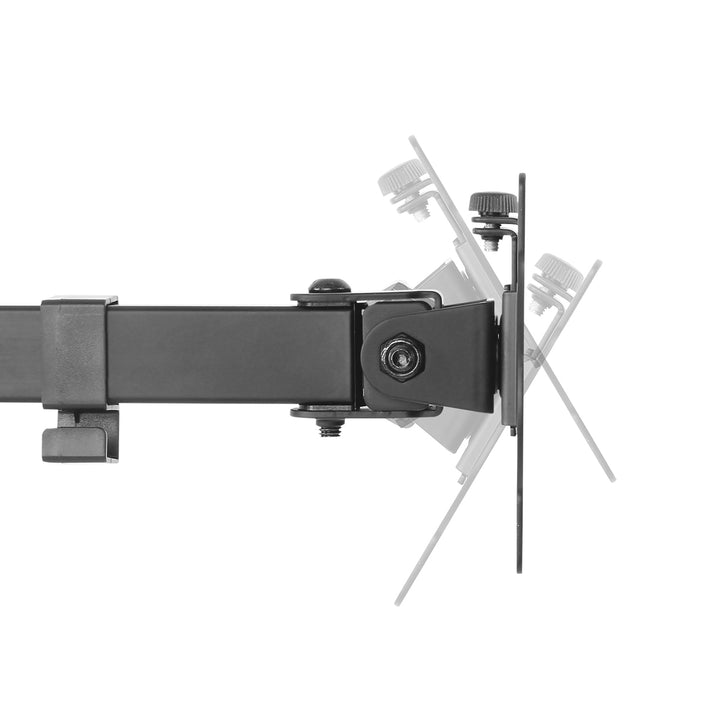 2-Fach Monitorhalterung Tischhalterung 17-32" Zoll Schwenkbar Neigbar Höhenverstellbar Doppelarm VESA 75x75 100x100 bis 2x8kg