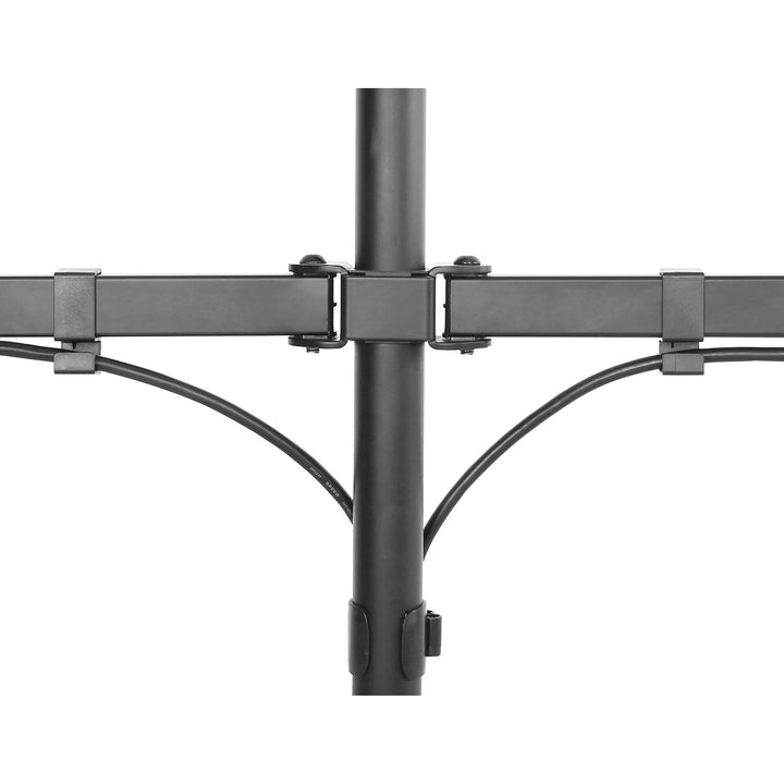 2-Fach Monitorhalterung Tischhalterung 17-32" Zoll Schwenkbar Neigbar Höhenverstellbar Doppelarm VESA 75x75 100x100 bis 2x8kg