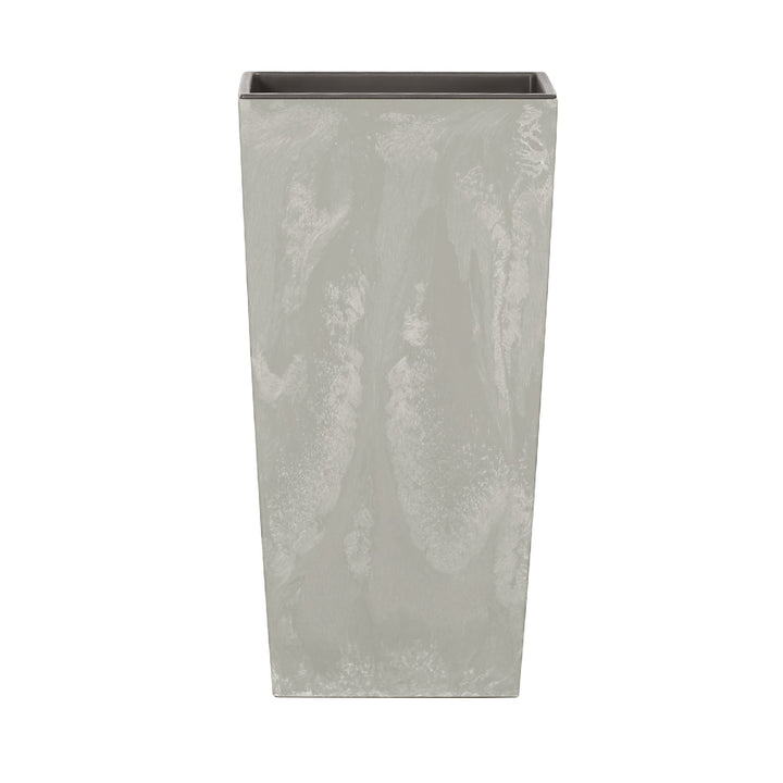 Urbi Square Beton Blumentopf Pflanzkübel Beton-Design 2 in 1 inkl. Pflanztopf Kunststoff Eckig (140mm) …