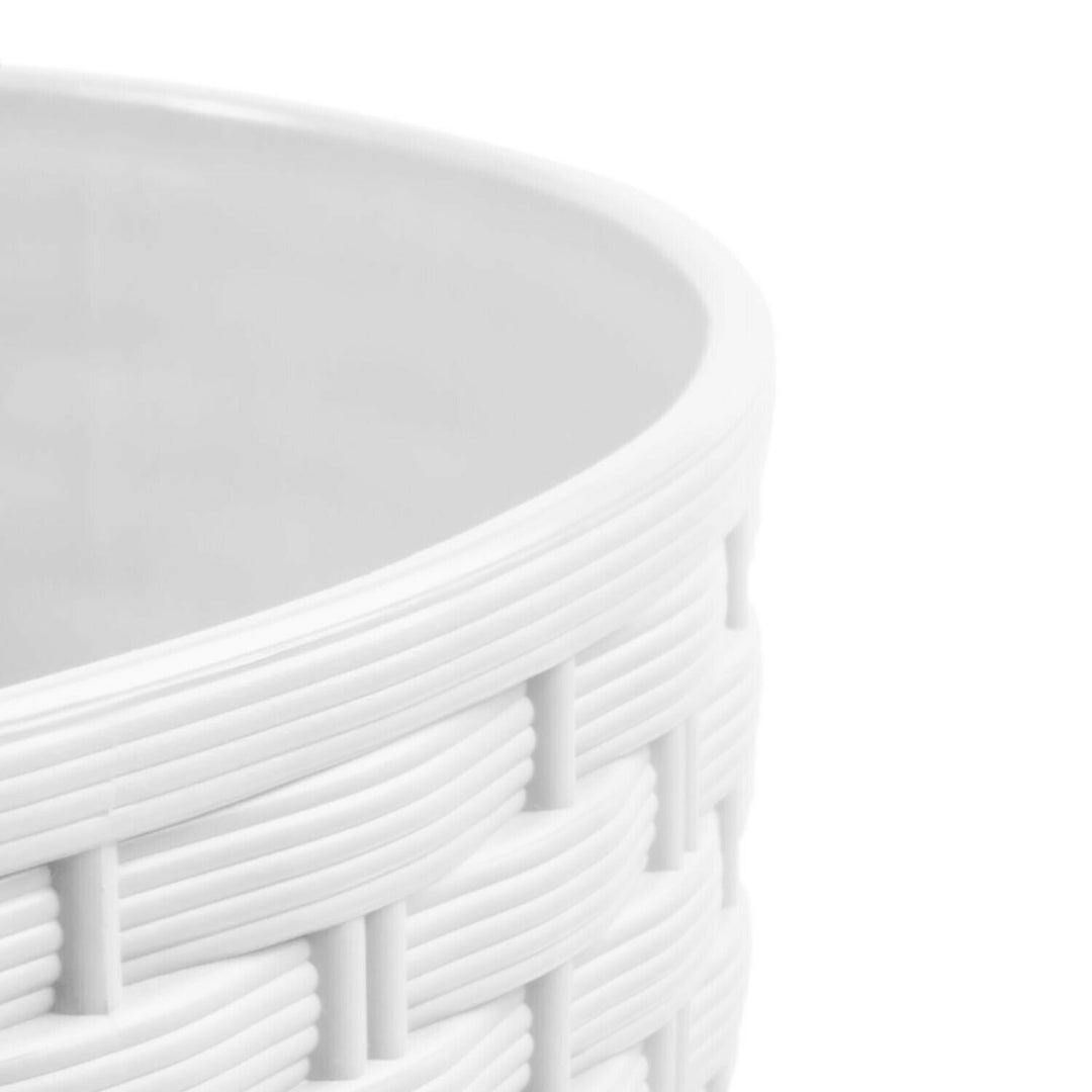Prosperplast DRTUS250L Rato Round mit Innentopf Blumenkübel 9L Weiß