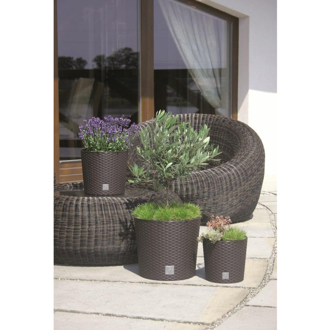 Prosperplast DRTUS250L Rato Round mit Innentopf Blumenkübel 9L Weiß