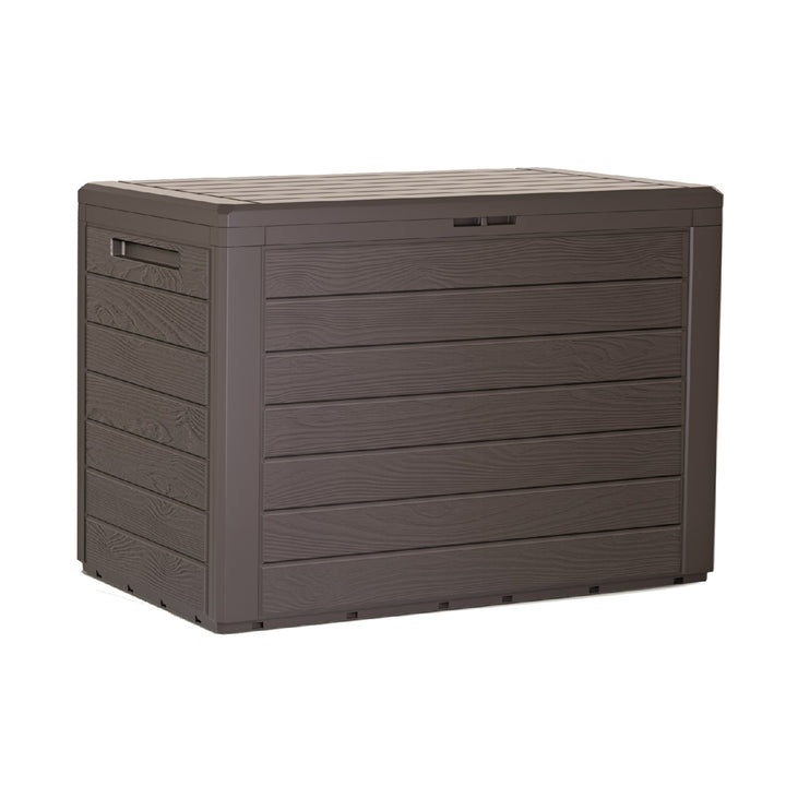 Prosperplast Holzoptik  Woodebox Aufbewahrungsbox  190 Liter Umbra