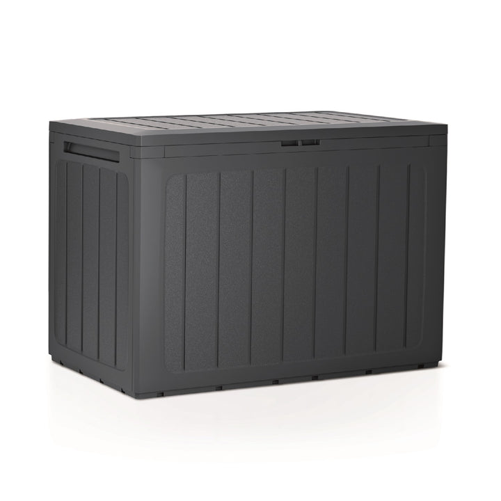Boardebox Gartenbox Kissenbox Gartentruhe Verschließbar (190 Liter, Anthrazit)