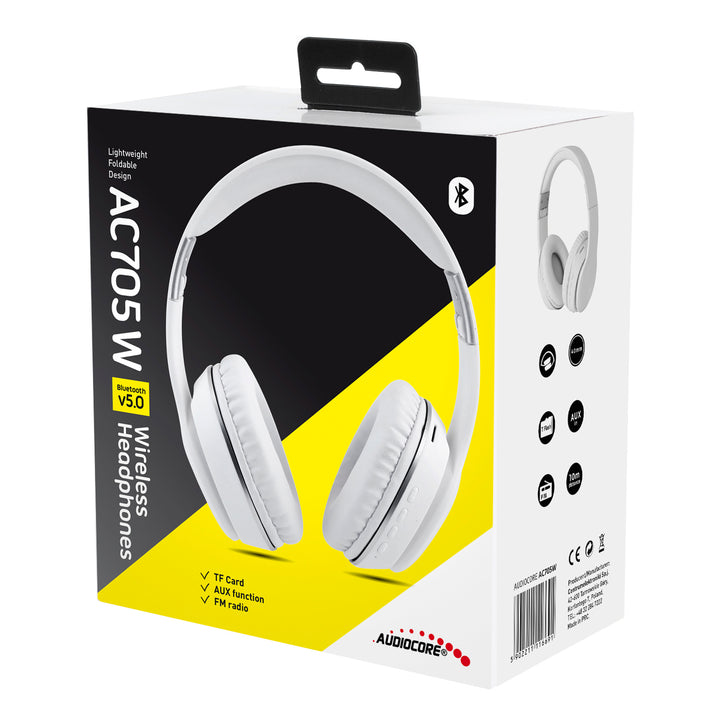 Bluetooth-Kopfhörer Kabellos Faltbar Headset Over-Ear MicroSD AUX Radio Akku Mikrofon Bluetooth V5.0 + EDR