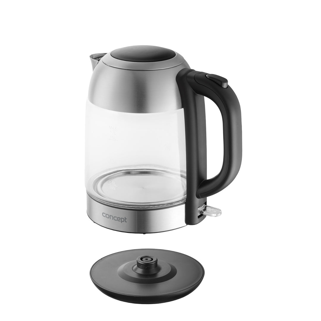 Glas-Wasserkocher 1.7L Concept RK4080 Edelstahl