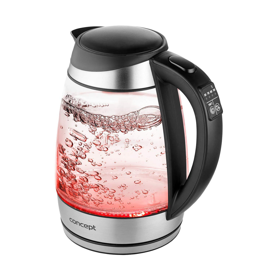 1,7 l Glas-Wasserkocher mit Temperaturregelung Concept RK4120