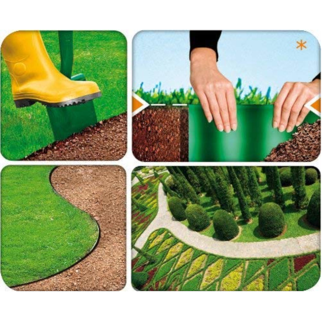 Cellfast  Rasenkante Gartenkante wellig 10cm x 9m Grün