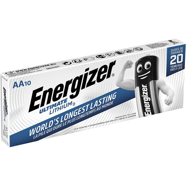 10 x Energizer L91 Ultimate Lithium R6 AA Lithium Fotobatterie