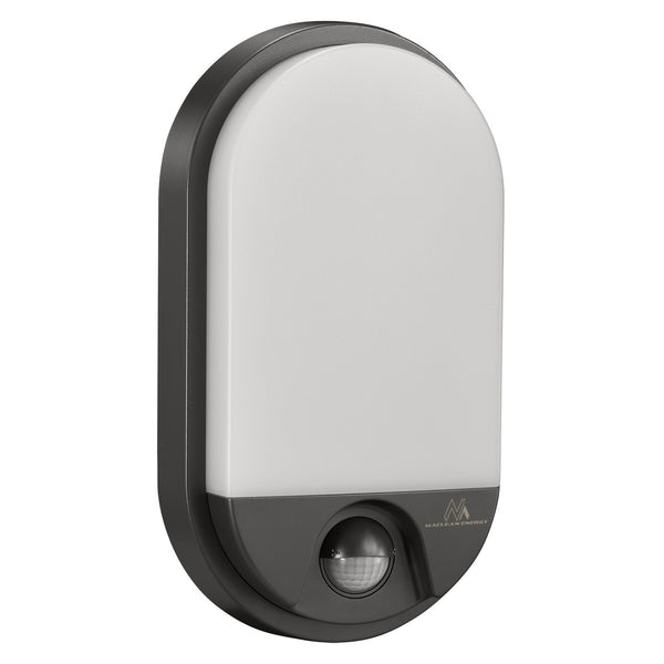 Maclean MCE340 LED-Lampe mit Infrarot-Bewegungssensor Wandleuchte Innen-/ Außenbeleuchtung 1100lm 15W IP54 Grau