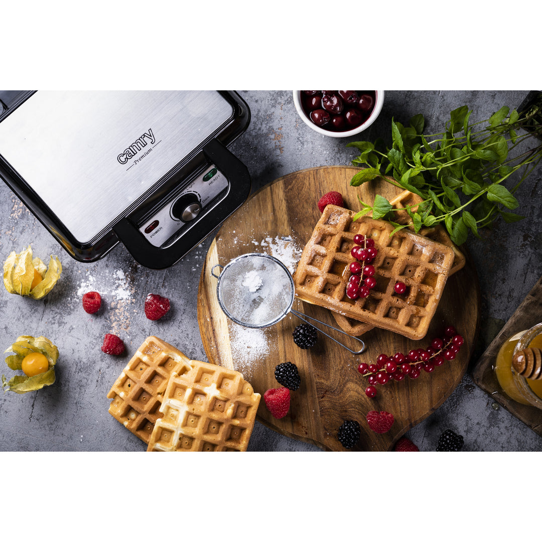 Der Camry CR 3046 1600W Waffeleisen backt 2 XXL Waffeln gleichzeitig