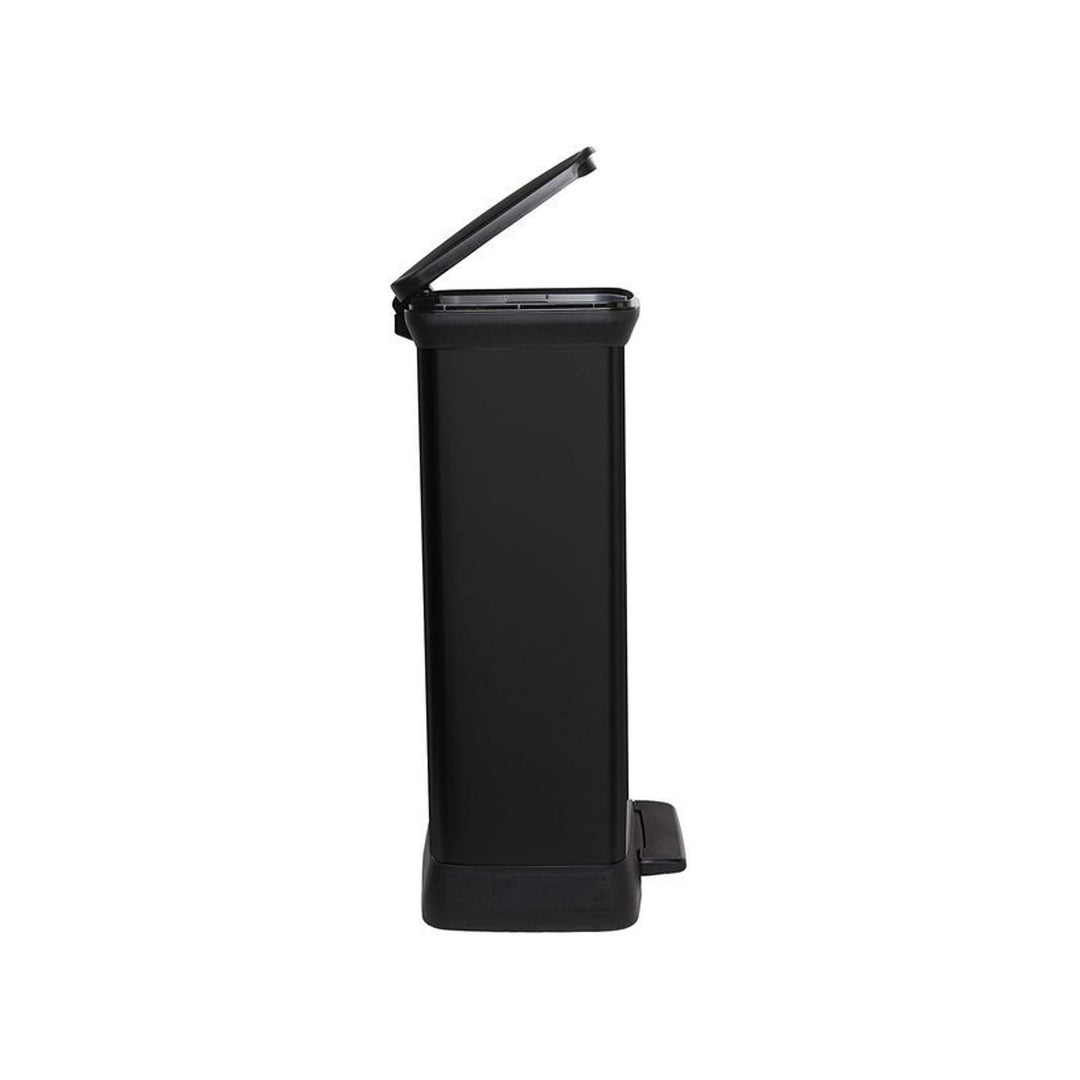 Metallischer Abfallbehälter mit Pedal CURVER DECO BIN 50L - schwarze Farbe