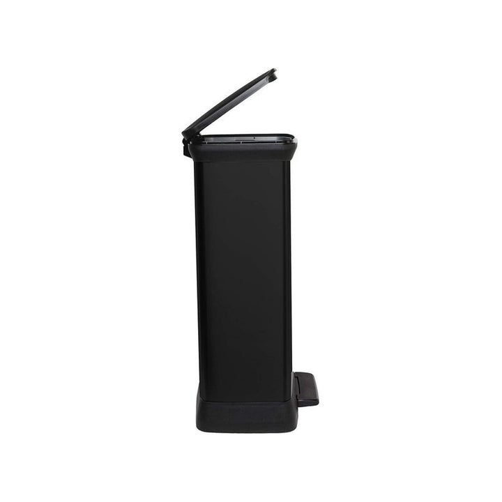 Metallischer Abfallbehälter mit Pedal CURVER DECO BIN 50L - schwarze Farbe