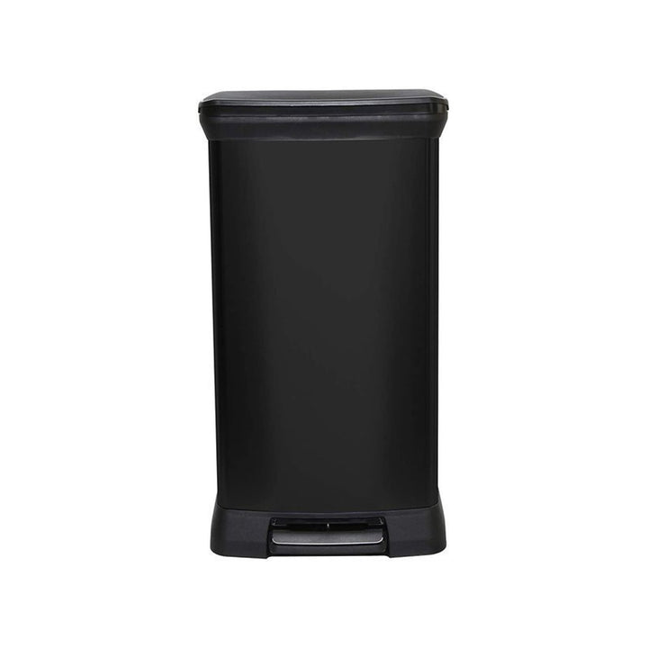 Metallischer Abfallbehälter mit Pedal CURVER DECO BIN 50L - schwarze Farbe