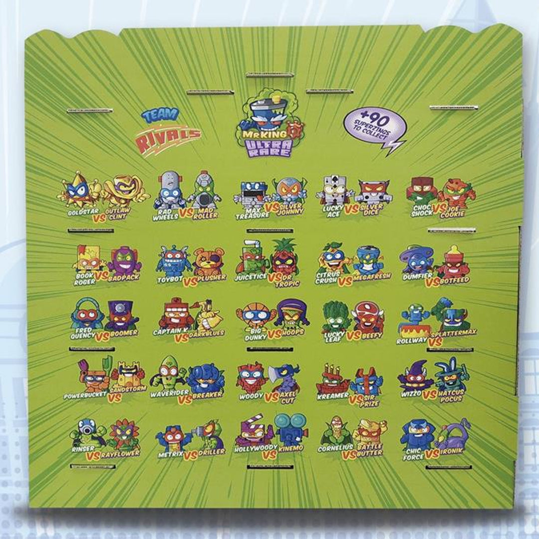 SuperZings Ein grünes Sammler-Display mit vier Regalen - Serie 3