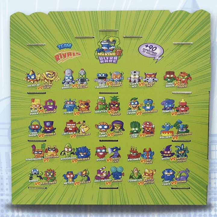 SuperZings Ein grünes Sammler-Display mit vier Regalen - Serie 3