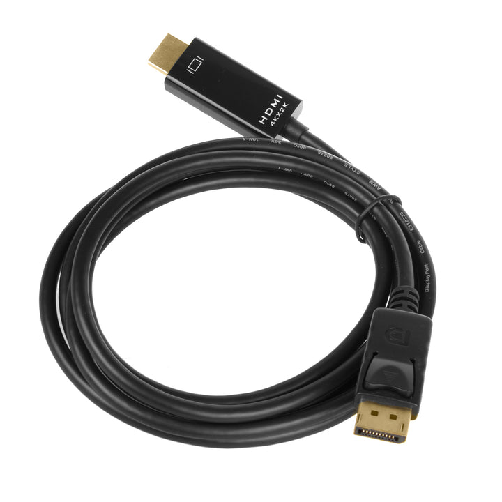 Display Port (DP) auf HDMI 4K*2K/30Hz Verbindungskabel mit vergoldeten Anschlüssen 1,8m Schwarz